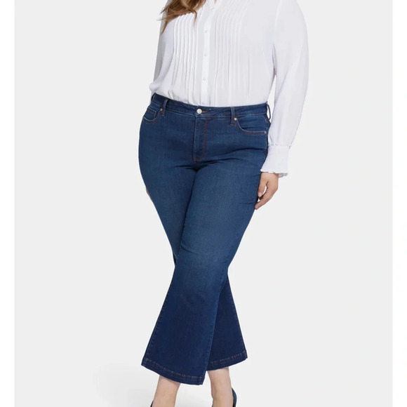 NYDJ Jeans Tummy Control No Gap Pull On Waist Match Relaxed Flare Plus Size 0X - Picture 4 of 12